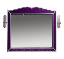 Зеркало Misty Анжелика - 100 Зеркало сиреневоесусальное серебро со светильниками Л-Анж02100-411Св