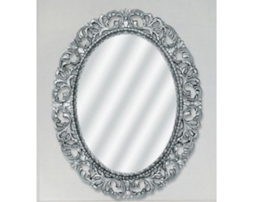 Зеркало Misty Аврора O.1021.BA.ZA col 146 Зеркало 750х945 (серебро, овальное)