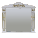Зеркало Misty Барокко 120 зеркало белое патина Л-Бар02120-013
