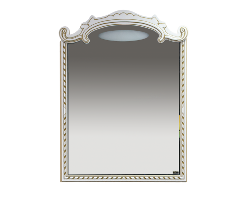 Зеркало Misty Элис - 90 Зеркало белое патина/стекло Л-Эли02090-013