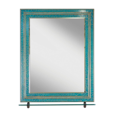 Зеркало Misty Fresko - 75 Зеркало с пол. Краколет зеленый патина Л-Фре03075-0317