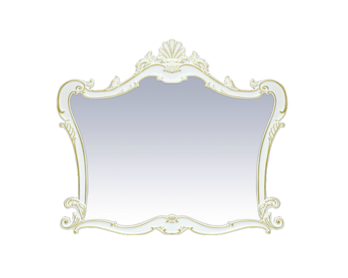 Зеркало Misty Bianco 90 белое сусальное золото Л-Бья02090-391