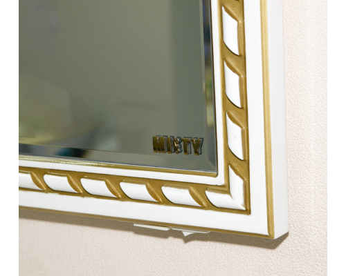 Зеркало Misty Элис - 90 Зеркало белое патина/стекло Л-Эли02090-013