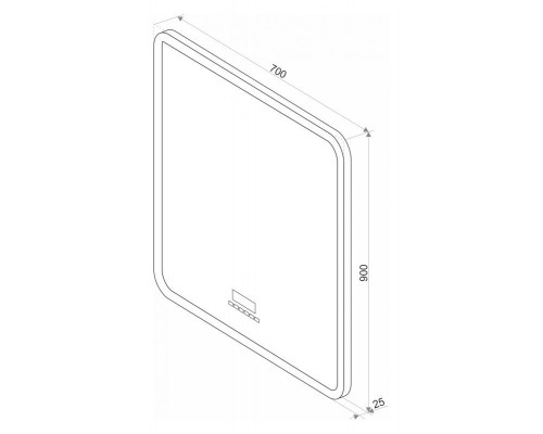 Зеркало Misty СТАЙЛ G LUX700*900 с музыкальным блоком, подогревом ЗЛП451