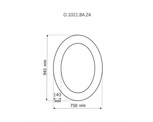 Зеркало Misty Аврора O.1021.BA.ZA col 142 Зеркало 750х945 (золото, овальное)