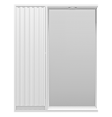 Зеркальный шкаф Brevita Balaton - 65 левый (белый)