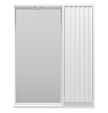 Зеркальный шкаф Brevita Balaton - 65 правый (белый)