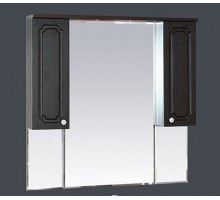 Зеркальный шкаф Misty Александра -105 зеркало-шкаф (свет) ВЕНГЕ П-Але04105-052Св