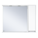 Зеркальный шкаф Misty Алиса - 90 белый правый Э-Али04090-01П