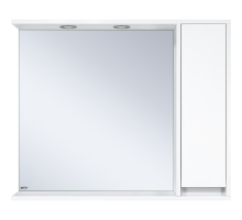 Зеркальный шкаф Misty Алиса - 90 белый правый Э-Али04090-01П
