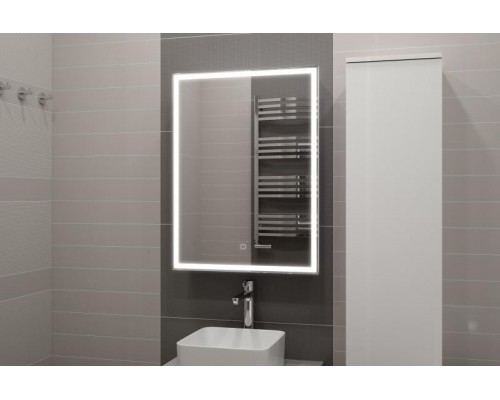 Зеркальный шкаф Misty Алюр - 600х800 левый LED с розеткой МВК004