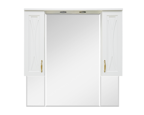 Зеркальный шкаф Misty Амбра - 100 белый П-Амб02100-0122Я