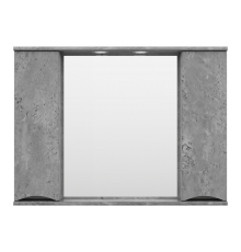 Зеркальный шкаф Misty Атлантик - 100 (серый камень) П-Атл-4100-050
