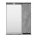 Зеркальный шкаф Misty Атлантик - 60 правый (серый камень) П-Атл-4060-050П