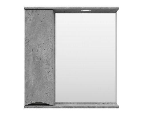 Зеркальный шкаф Misty Атлантик - 70 левый (серый камень) П-Атл-4070-050Л