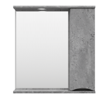 Зеркальный шкаф Misty Атлантик - 70 правый (серый камень) П-Атл-4070-050П