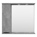 Зеркальный шкаф Misty Атлантик - 80 левый (серый камень) П-Атл-4080-050Л
