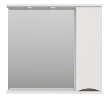 Зеркальный шкаф Misty Атлантик - 80 правый (белый) П-Атл-4080-010П