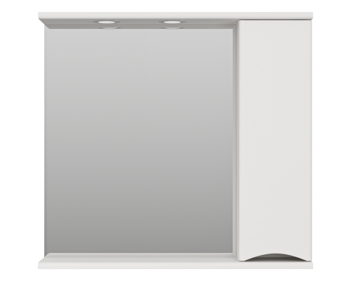 Зеркальный шкаф Misty Атлантик - 80 правый (белый) П-Атл-4080-010П