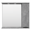 Зеркальный шкаф Misty Атлантик - 80 правый (серый камень) П-Атл-4080-050П