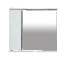 Зеркальный шкаф Misty Элвис - 85 Зеркало-шкаф лев. (свет)белая эмаль П-Элв-01085-011Л