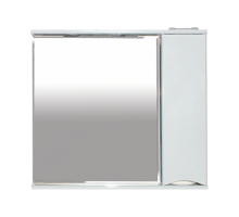 Зеркальный шкаф Misty Элвис - 85 Зеркало-шкаф прав. (свет) белая эмаль П-Элв-01085-011П