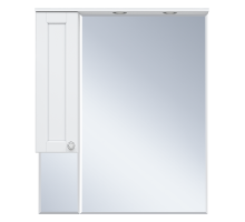 Зеркальный шкаф Misty Латте - 85 белый левый П-Лат02085-012Л