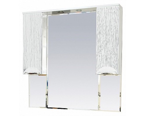 Зеркальный шкаф Misty Лорд -105 зеркало-шкаф (свет) (белая пленка) П-Лрд04105-012Св