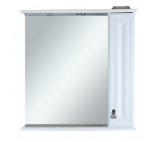 Зеркальный шкаф Misty Лувр - 85 Зеркало с 1-м шкафчиком, прав.,белое П-Лвр03085-012П