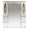 Зеркальный шкаф Misty Монако -100 Зеркало - шкаф белая патина/стекло Л-Мнк04100-013Л