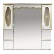 Зеркальный шкаф Misty Монако -120 Зеркало - шкаф белая патина/стекло Л-Мнк04120-013Л