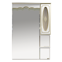 Зеркальный шкаф Misty Монако - 80 Зеркало - шкаф прав. белая патина/стекло Л-Мнк02080-013П