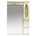 Зеркальный шкаф Misty Монако - 80 Зеркало - шкаф прав. беж патина/стекло Л-Мнк02080-033П