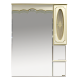 Зеркальный шкаф Misty Монако - 90 Зеркало - шкаф прав. бежевая патина/стекло Л-Мнк02090-033П