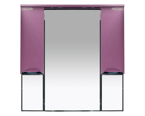 Зеркальный шкаф Misty Жасмин -105 Зеркало - шкаф(свет) розовая плёнка П-Жас02105-122Св