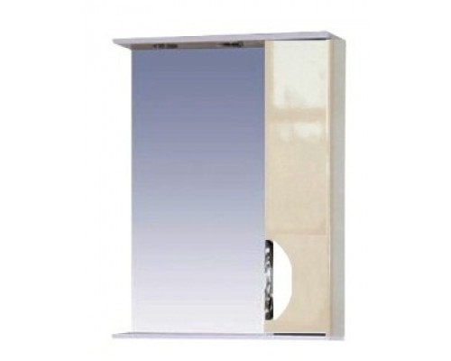 Зеркальный шкаф Misty Жасмин - 55 Зеркало - шкаф R бежевый П-Жас02055-031СвП