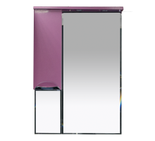 Зеркальный шкаф Misty Жасмин - 65 Зеркало - шкафL розовый П-Жас02065-122СвЛ