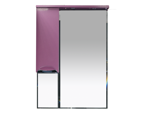 Зеркальный шкаф Misty Жасмин - 65 Зеркало - шкафL розовый П-Жас02065-122СвЛ