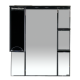 Зеркальный шкаф Misty Жасмин - 85 Зеркало - шкаф лев. (свет) черная ПЛЕНКА П-Жас02085-022СвЛ