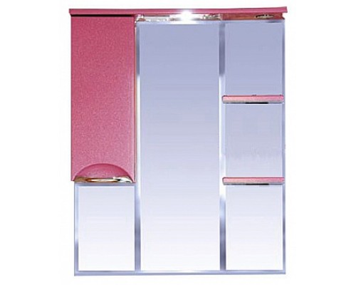 Зеркальный шкаф Misty Жасмин - 85 Зеркало - шкаф лев. (свет) розовая плёнка П-Жас02085-122СвЛ