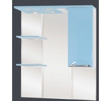 Зеркальный шкаф Misty Жасмин - 85 Зеркало - шкаф прав. (свет) голубая эмаль П-Жас02085-061СвП