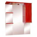 Зеркальный шкаф Misty Жасмин - 85 Зеркало - шкаф прав. (свет) красная эмаль П-Жас02085-041СвП