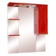 Зеркальный шкаф Misty Жасмин - 85 Зеркало - шкаф прав. (свет) красная эмаль П-Жас02085-041СвП