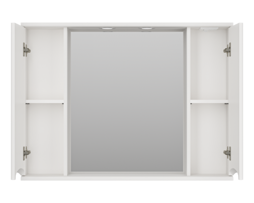 Зеркальный шкаф Misty Атлантик - 100 (белый) П-Атл-4100-010