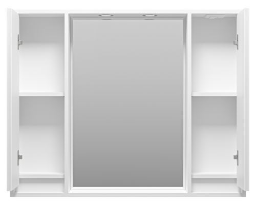Зеркальный шкаф Brevita Balaton - 100 (белый)