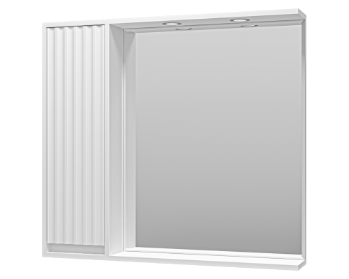 Зеркальный шкаф Brevita Balaton - 90 левый (белый)