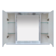 Зеркальный шкаф Misty Элвис -105 Зеркало-шкаф (свет) белая эмаль П-Элв-01105-011