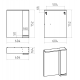 Зеркальный шкаф Misty Крафт - 60 правый