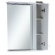 Зеркальный шкаф Misty Лувр - 60 со шкафчиком правое белое П-Лвр03060-012П
