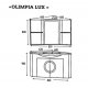 Зеркальный шкаф Misty Olimpia LUX 60 R черное патина Л-Олл02060-023УгП